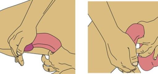 Flexion of the penis for enlargement